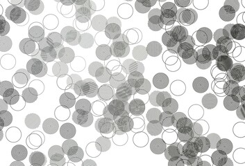 Light Gray vector background with bubbles.