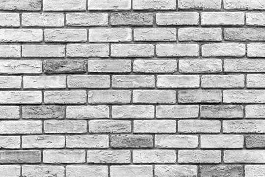 Fototapeta Vintage old white brick wall texture and seamless background.