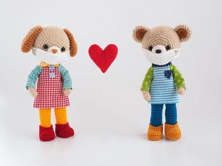 かわいい動物のあみぐるみ（子供の生活）