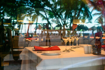 outdoor restaurant table