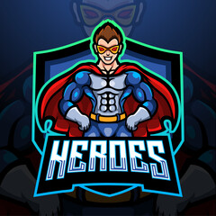 Super hero esport logo mascot design