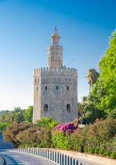 Golden Tower (Torre del Oro) near of Guadalquivir river,Sevilla.