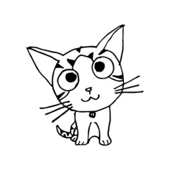 cute little cat coloring sheet