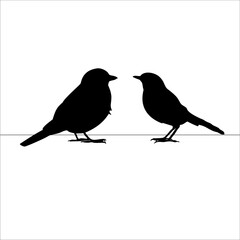 Two birds, love card, postcard. Can be used for postcard, valentine card, wedding invitation