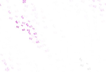 Light Pink vector background with symbols of 30, 50, 90 % sales.