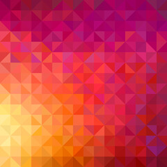 Background of geometric shapes. Colorful mosaic pattern. Retro triangle background