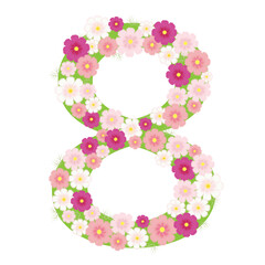 コスモス 秋桜 数字 