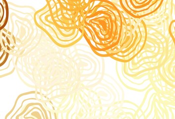 Light Orange vector background with wry lines.