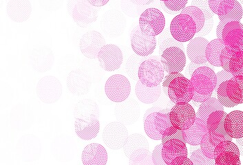 Light Pink vector backdrop with dots.
