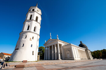 Fototapeta na wymiar The Cathedral Square in Vilnius, Lithuania