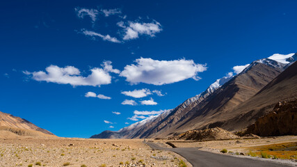 Country road thru the mountain. Himalayas. India