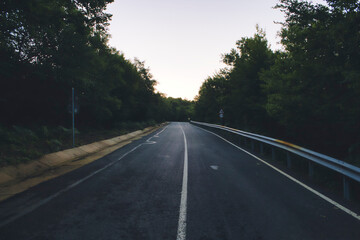 road in the morning