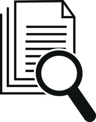 scrutiny document icon vector illustration