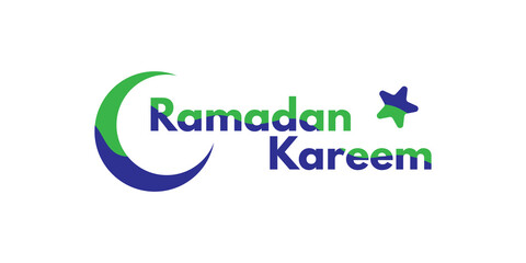 Ramadan kareem text design. Perfect for greeting, banner, poster, etc. Typography. Vector eps.10