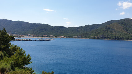 Beautiful sea and mountain panorama