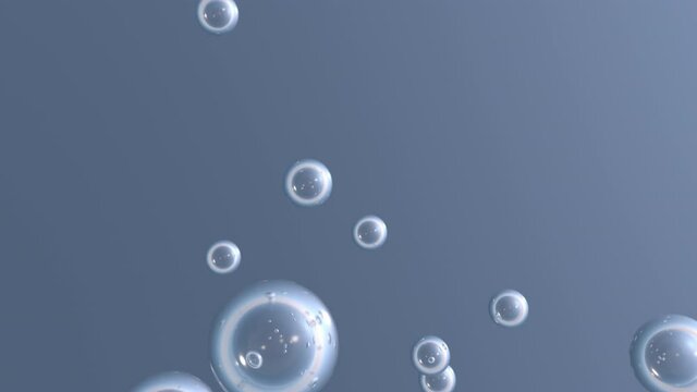 Beautiful Bubles Motion Loop with Luma matte 4K.Realistic with Macro camera