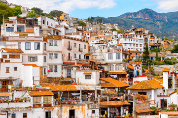 Panorama of Taxco, Mexico. The town is known because of its Silver products
