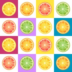 citrus seamless pattern