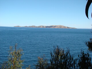 View from Suasi Island to Soto Island (Lake Titicaca, Peru)