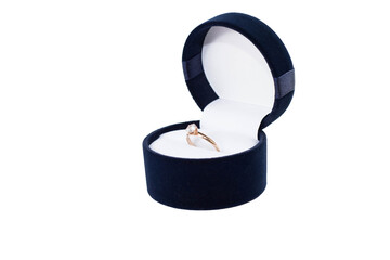 a ring with a precious stone for engagement, making an offer, showing love