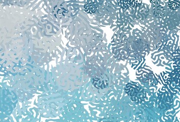 Light BLUE vector texture with abstract forms.