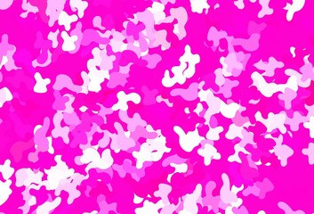 Light Pink vector backdrop with memphis shapes.