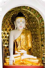It's Buddha statue at the Shwedagon Pagoda, a gilded stupa on the Singuttara Hill, Kandawgyi Lake,...