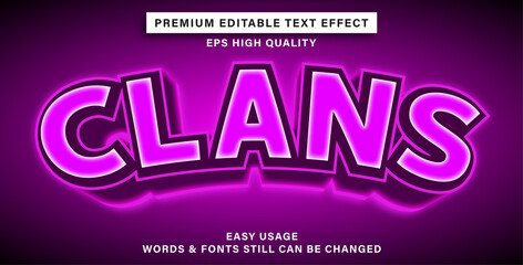 text effect clans