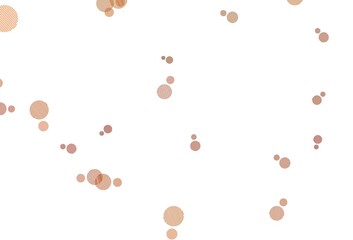 Light Orange vector background with bubbles.