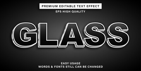 text effect glass