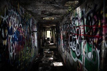 graffiti hallway