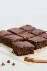 Homemade Chocolate and Chocolate Chip Brownies