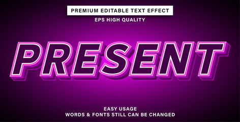 text effect present