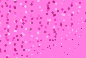 Light Pink vector pattern with christmas snowflakes.