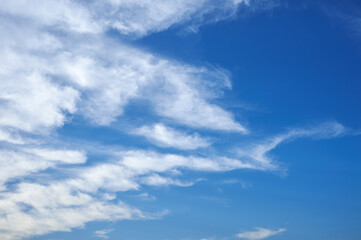Naklejka na ściany i meble Blue sky and white clouds. 