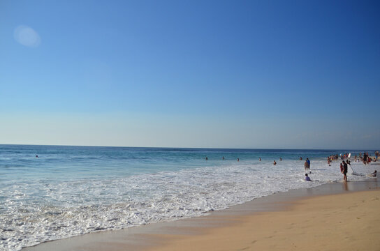 Sun reflection on the beach. Geger Beach is located in Sawangan, about 3 kilometers from the southern area of Nusa Dua. 
