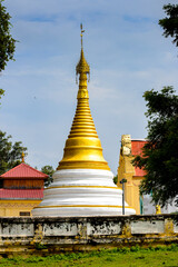Naklejka premium It's Maha Aung Mye Bom San Monastery complex, Inwa, Mandalay Region, Burma. It was built in 1818