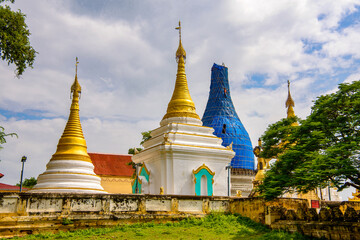 Fototapeta premium It's Maha Aung Mye Bom San Monastery complex, Inwa, Mandalay Region, Burma. It was built in 1818