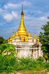 Naklejka premium It's Maha Aung Mye Bom San Monastery complex, Inwa, Mandalay Region, Burma. It was built in 1818