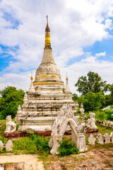 Fototapeta premium It's Maha Aung Mye Bom San Monastery complex, Inwa, Mandalay Region, Burma. It was built in 1818