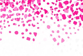 Light Pink vector background with abstract shapes.