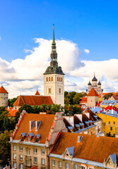 Aerial view of Old Town of Tallinn