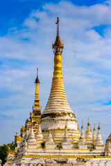 Fototapeta premium It's Maha Aung Mye Bom San Monastery complex, Inwa, Mandalay Region, Burma. It was built in 1818