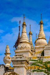 Fototapeta premium It's Maha Aung Mye Bom San Monastery complex, Inwa, Mandalay Region, Burma. It was built in 1818