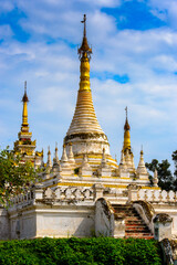 Naklejka premium It's Maha Aung Mye Bom San Monastery complex, Inwa, Mandalay Region, Burma. It was built in 1818