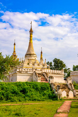 Fototapeta premium It's Maha Aung Mye Bom San Monastery complex, Inwa, Mandalay Region, Burma. It was built in 1818