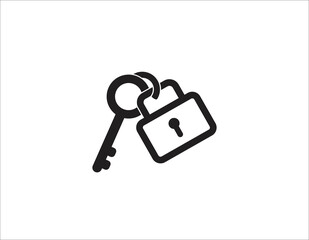 lock and key icon logo	