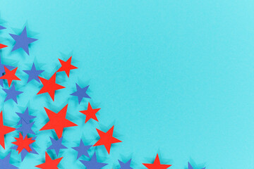 Happy Independence Day 4th july background with american flag decorated of  stars and flag....