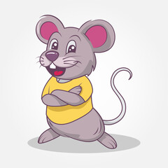 Mouse cute illustration hand-drawn style