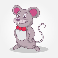 Mouse cute illustration hand-drawn style